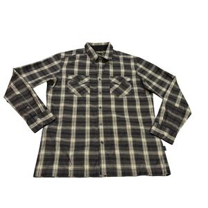Kuhl Mens‎ Mountain Grown Shirt Medium Plaid Button Front Long Sleeve